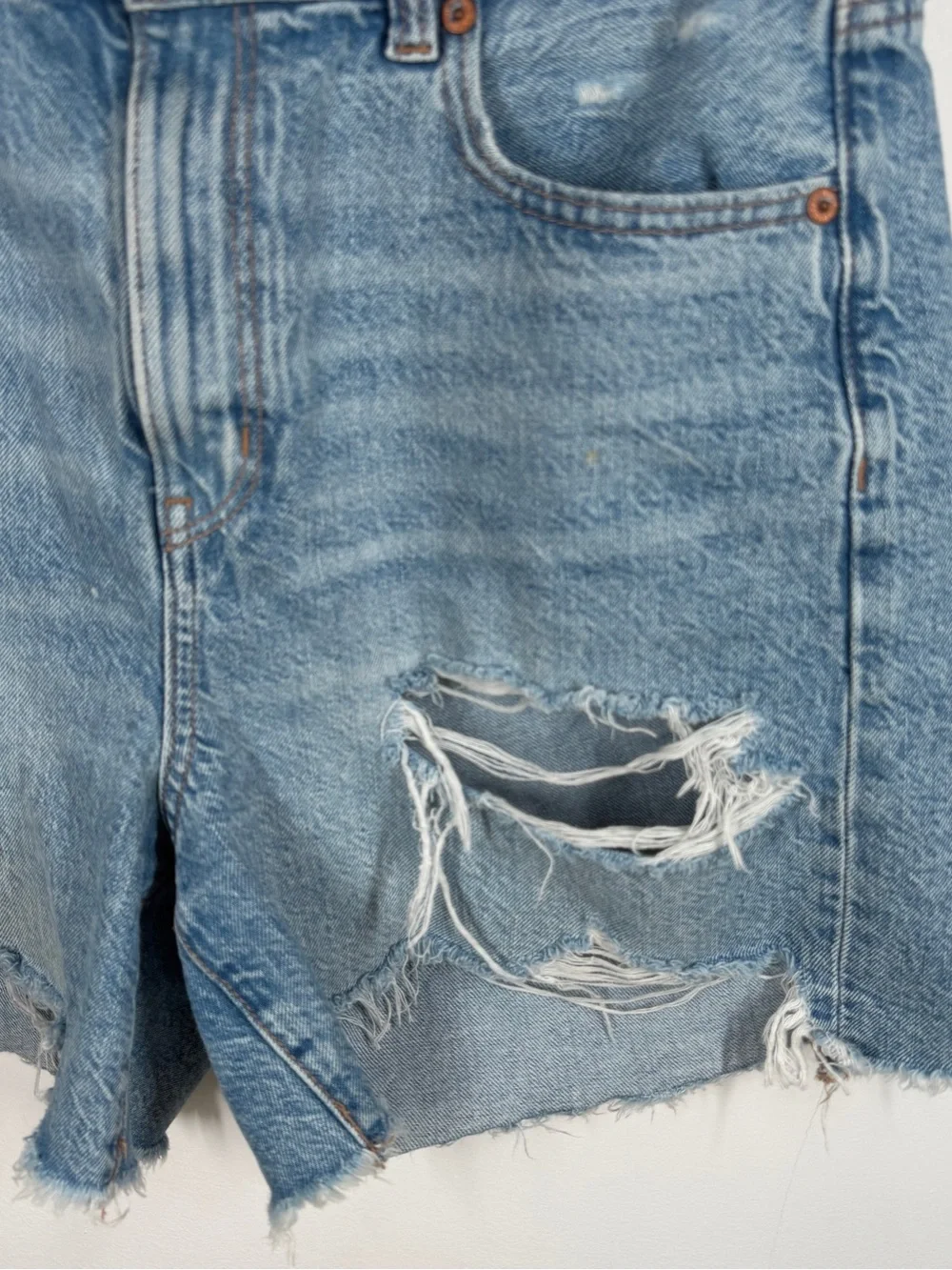 American Eagle Baggy Mom Shorts Distressed Denim Women’s Size 6
